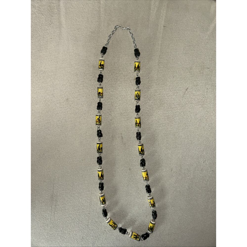 Beaded Necklace With Cactus And Animals